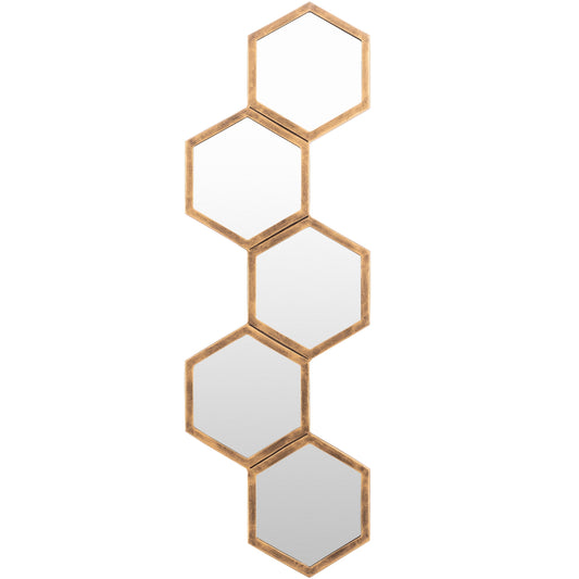 Honeycomb Gold Mirror