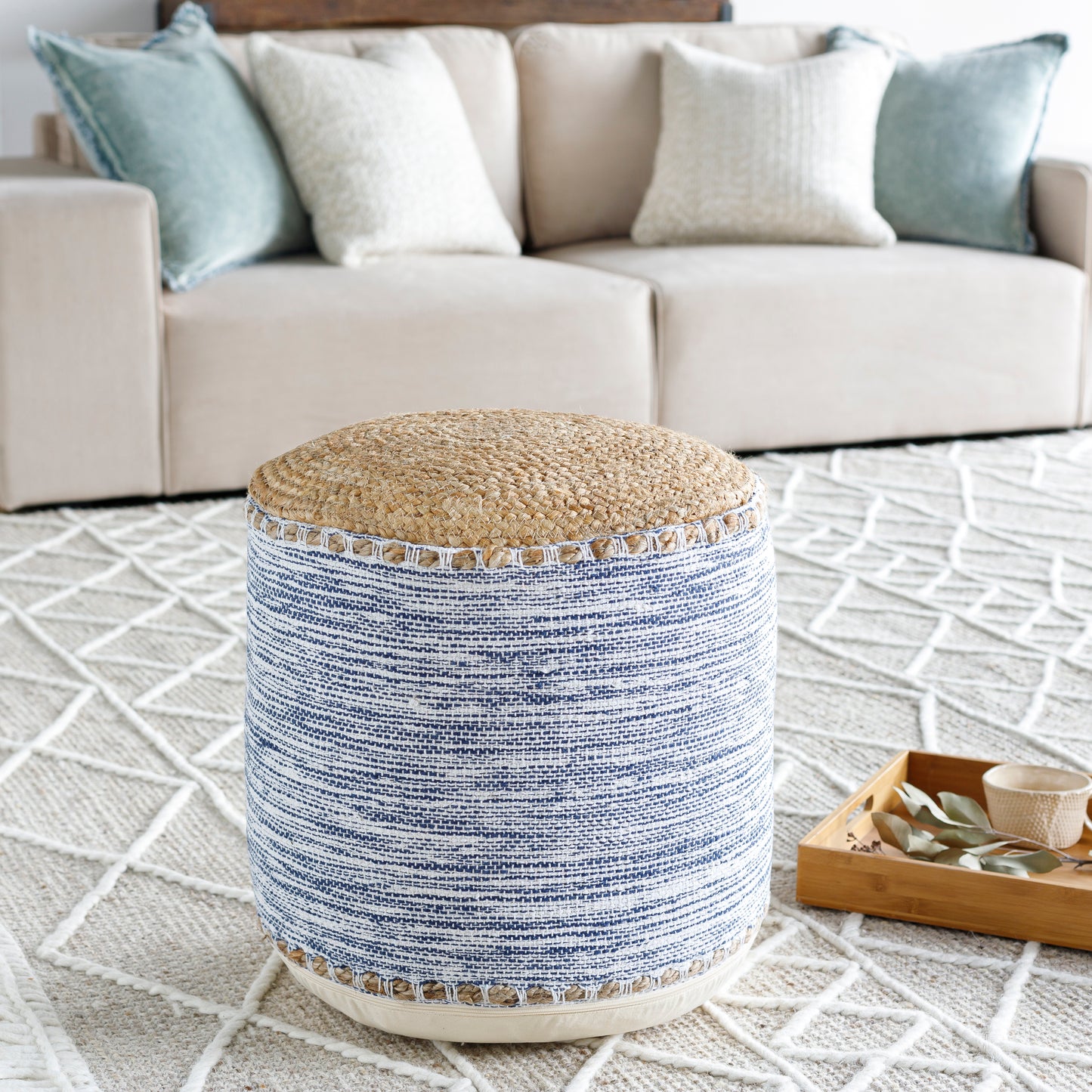 Kaii Rattan Pouf